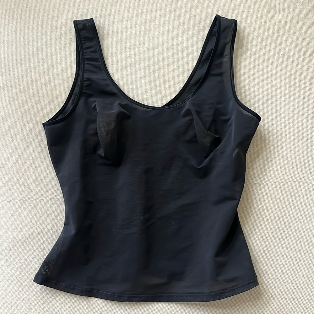 Olga black sheer tank